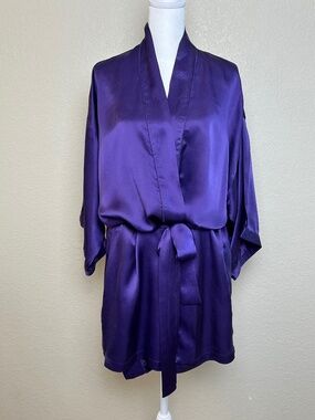 Alexa 100% Silk Tie Waist Mini Robe